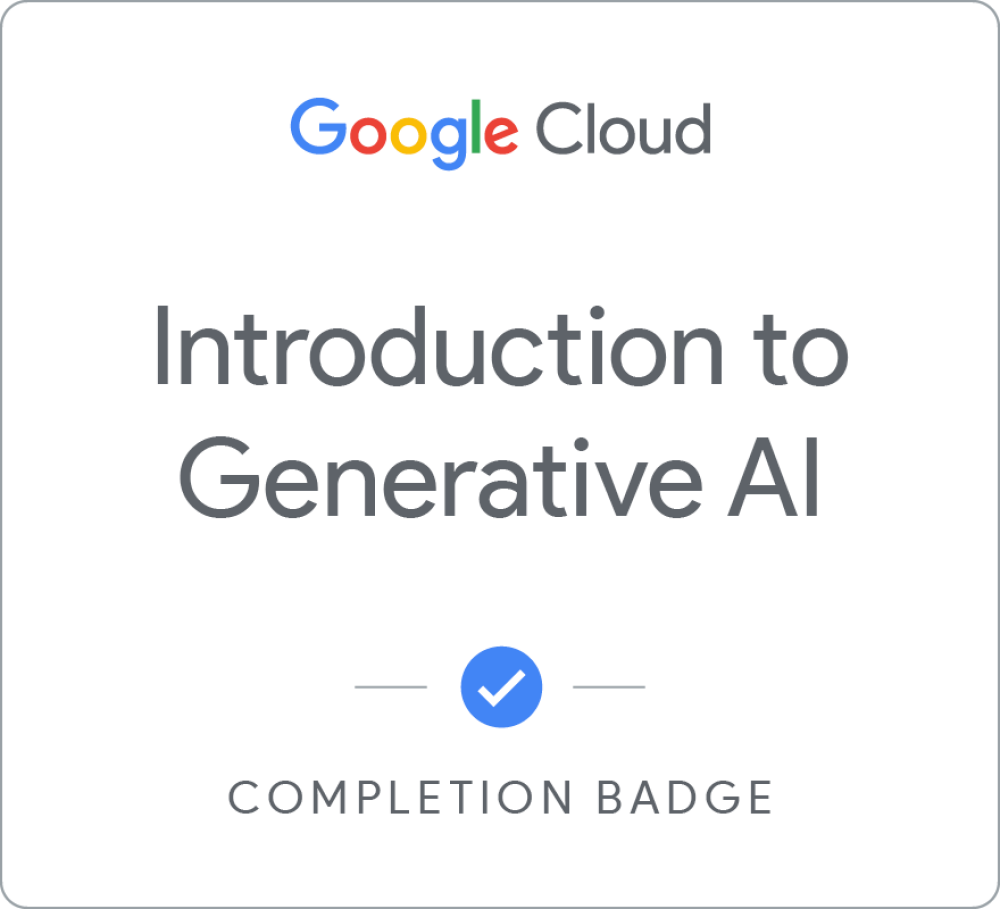 Google Introduction to Generative AI認定資格